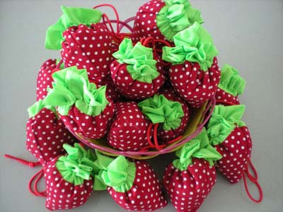 草莓折疊環(huán)保袋 草莓折疊環(huán)保袋